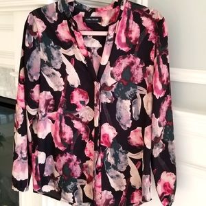 Ivanka Trump Black Floral Top